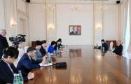  Präsident Aliyev empfing den stellvertretenden Vorsitzenden des Gesamtchinesischen Ausschusses der Politischen Konsultativkonferenz des Chinesischen Volkes  - FOTOS  