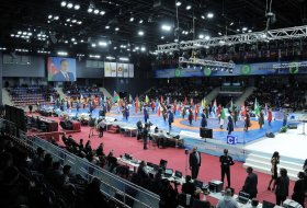 Eröffnungsfeier der Finalrunde des internationalen Ringerturniers “Golden Grand Prix“ in Baku