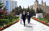  Aserbaidschans Präsident und First Lady nehmen an der Eröffnung des neuen Gebäudes des Instituts für Botanik teil  