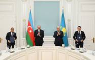   In Astana findet eine Zeremonie zum Austausch des zwischen Aserbaidschan und Kasachstan unterzeichneten Aktionärsabkommens statt  