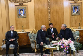   Ali Asadov nahm an der Abschiedszeremonie des iranischen Präsidenten teil  