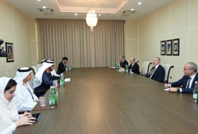   Präsident Ilham Aliyev empfing den Minister für Industrie und Spitzentechnologien der Vereinigten Arabischen Emirate  