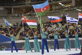 Feierliche Eröffnung von Weltpokal im Sportgymnastik in Baku