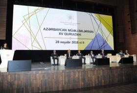 15. Kongress aserbaidschanischer Lehrer seine Arbeit begonnen
