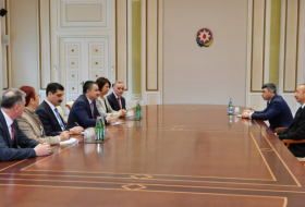 Staatspräsident Ilham Aliyev empfängt türkische Delegation