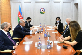 Treffen des Ministerpräsidenten von Aserbaidschan mit den Leitern der finnischen und litauischen Statistikämter