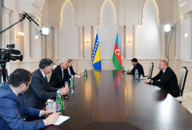   Präsident Ilham Aliyev trifft sich mit dem Vorsitzenden der Präsidentschaft von Bosnien und Herzegowina  