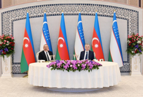   Usbekischer Präsident veranstaltet Empfang zu Ehren des Präsidenten Ilham Aliyev  