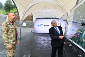   Präsident Aliyev prüft den Bau von zwei Tunneln im Bezirk Goygol  