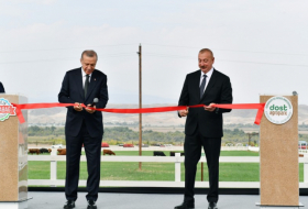  Präsidenten von Aserbaidschan und der Türkei nahmen an der Eröffnung der ersten Phase des „Dost Agropark“ in Zangilan teil - FOTOS