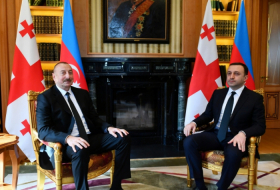   Beginn des Einzelgesprächs zwischen dem Präsidenten Ilham Aliyev und dem georgischen Premierminister Irakli Garibashvili  