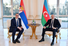   Präsident Ilham Aliyev führte ein Einzelgespräch mit dem serbischen Präsidenten  
