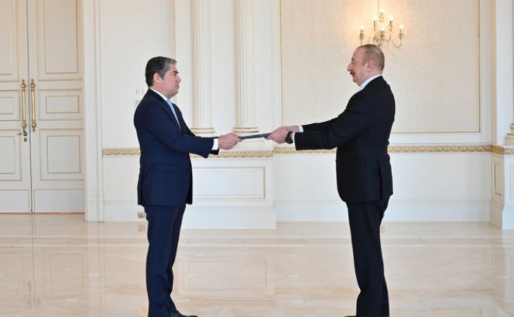 Präsident Ilham Aliyev empfing den neuen griechischen Botschafter<span style="color: #ff0000;"> - FOTO</span>
