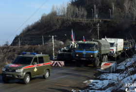   17 Fahrzeuge der russischen Friedenstruppen passieren ungehindert die Latschin-Straße  