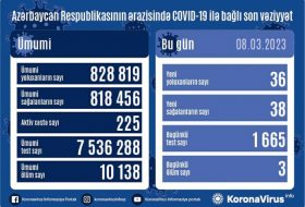   In Aserbaidschan wurden 36 Menschen mit dem Coronavirus infiziert, 3 Menschen starben  