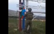   Aserbaidschanische Flagge in Aghdere gehisst -   VIDEO    