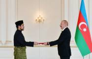  Präsident Ilham Aliyev erhält Beglaubigungsschreiben des neu ernannten Botschafters Malaysias 