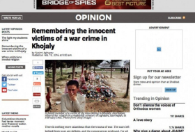 In der Zeitung “JEWISH JOURNAL“ ein Artikel über Völkermord von Chodschali platziert