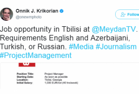 Armenischer Journalist sucht einen Mitarbeiter für ``Meydan TV``