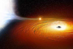 Weißer Zwerg umrundet Schwarzes Loch